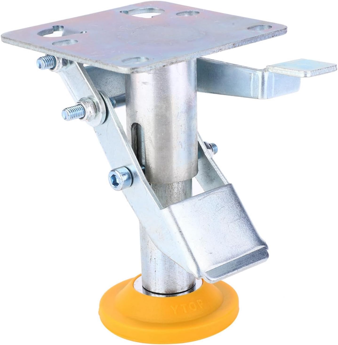 Floor Locks for Carts, Brake Floor Lock, Floor Jack Lock, Height Adjustable Casters Load Locks, Cart Stopper Manganese Steel 260 Lbs Bearing Trolley with 3~4in Casters TPU Pad(X-75-32-3)
