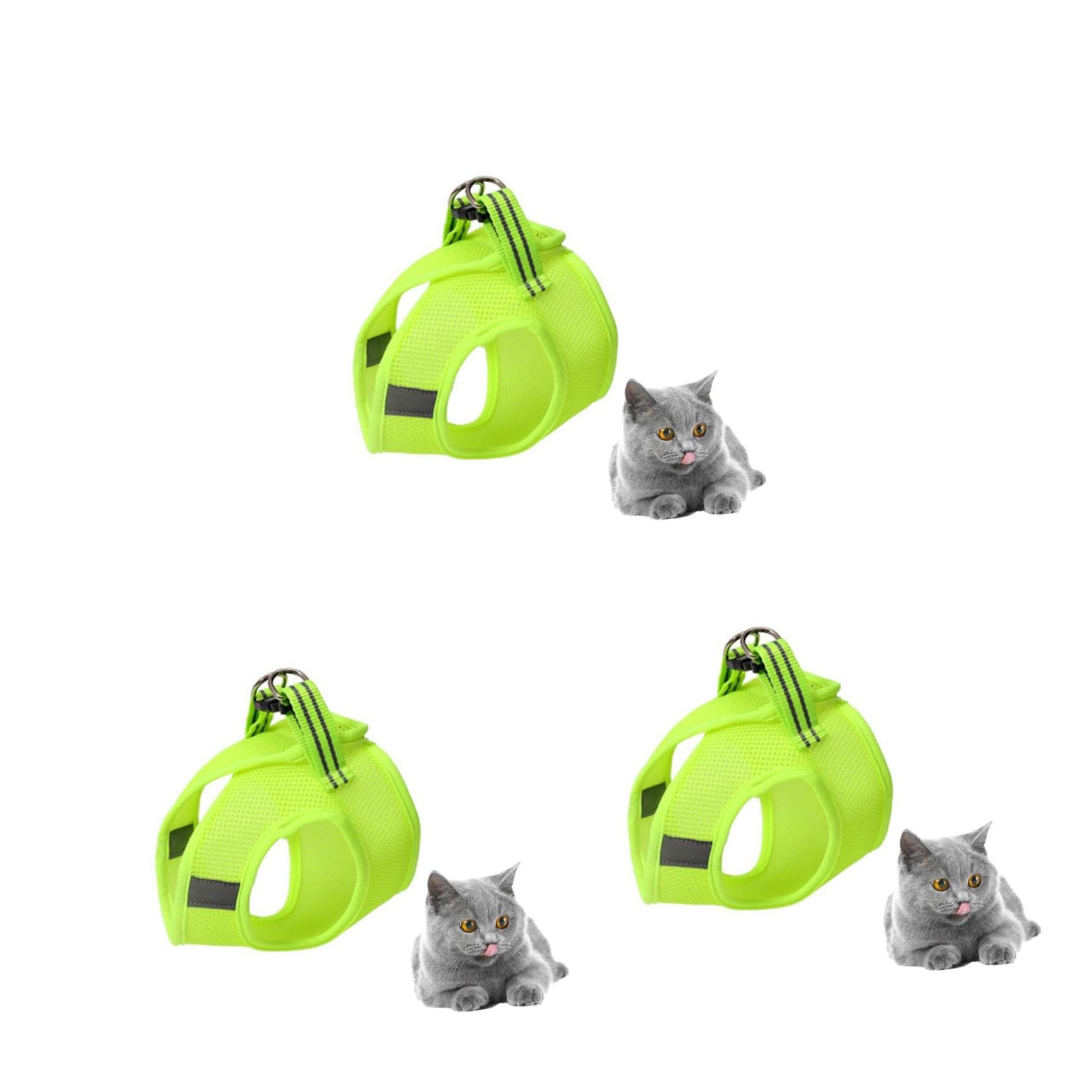 Didiseaon Arneses Tipo Chaleco para Mascotas Transpirables para Perros Y Gatos con Correa para Pasear Color Verde Fruta Talla M