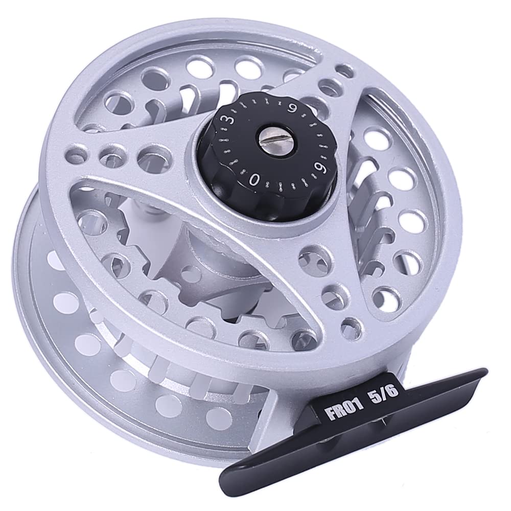 Kylebooker Carrete de pesca con mosca, eje grande con cuerpo de aluminio, carrete de mosca 3/4 wt 5/6 wt 7/8 wt