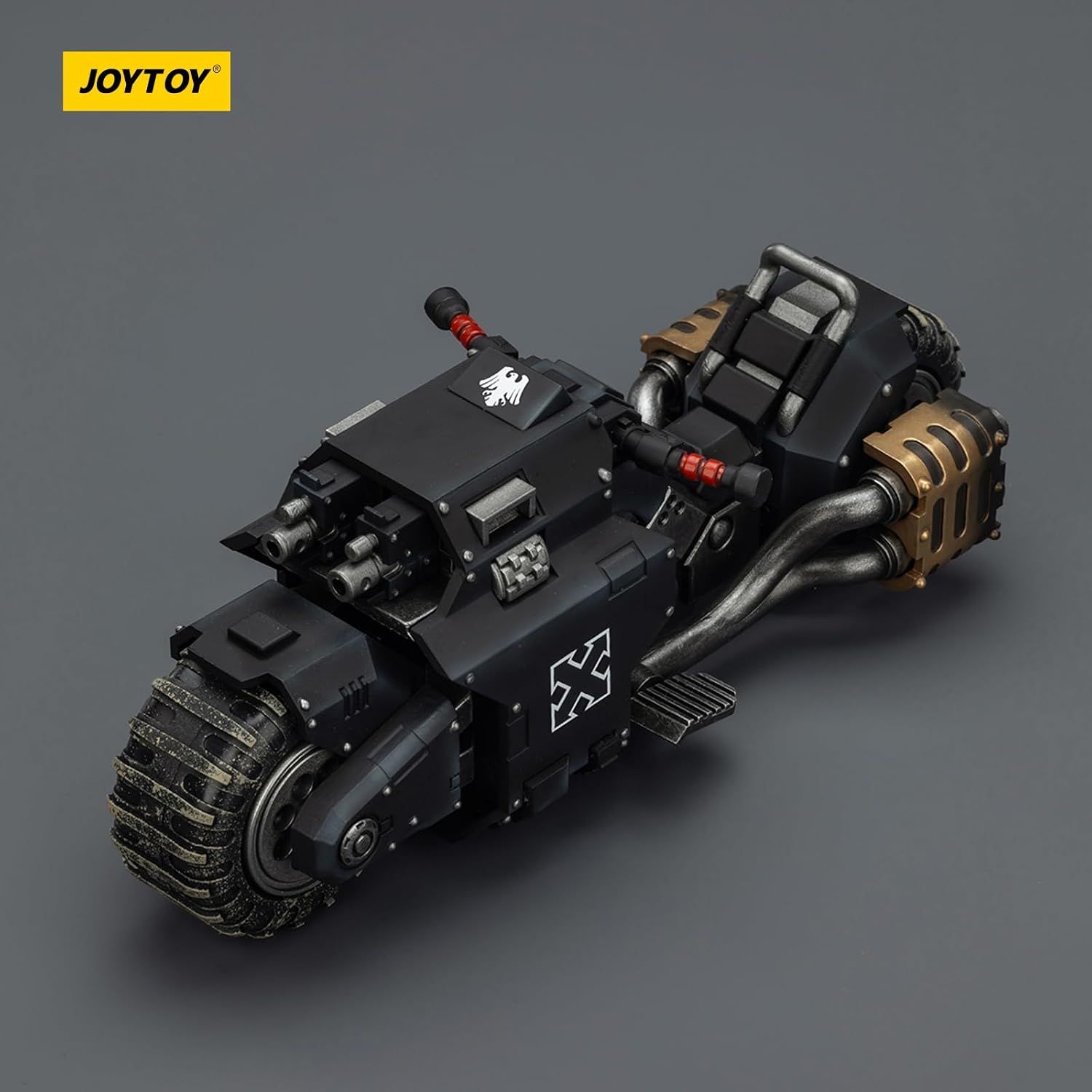 JOYTOY Warhammer 40k Imperial Fists Raider-Pattern Combat Bike 1/18 Collect and Display Model