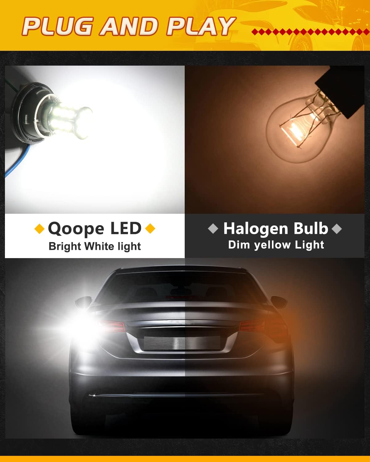 TOP оƒƒERS Qoope - Pack of 4-1157 BAY15D 2057 2357 7528 LED Bulbs Super Bright White 12-24V DC 2835 33SMD LED Bulbs for Back Up Reverse Lights/Tail Lights/Interior RV Camper Lighting
