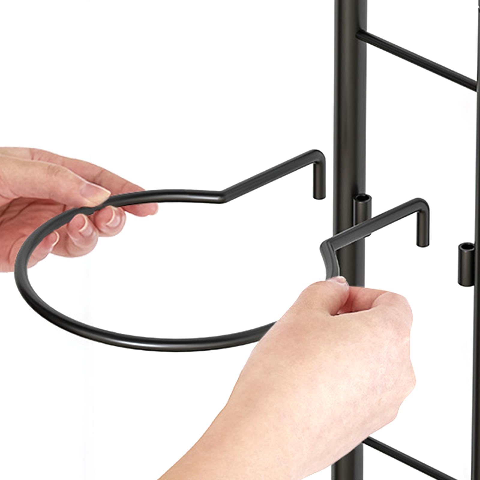 MUL-BOUTIQUE Porte-ballon Basket – Support De Rangement Pour équipement Sportif, Organiseur 25 X 30 X 152 Cm, Noir