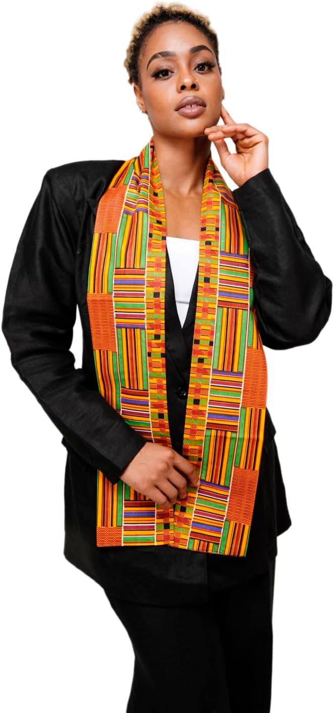Dupsie's Kente African Print Stole – Made in Africa Black History Month Sash for Church, Choir, School & Cultural Events - Image 9