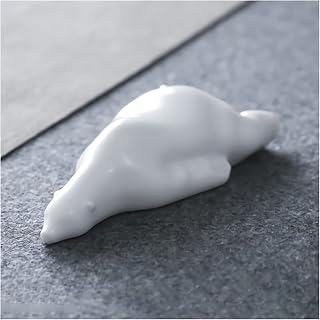 Cute White Bear Pen Holder Handmade Porcelain Chinese Painting Brush Pen Holder Ceramic Ornaments Desk Decor Accessories