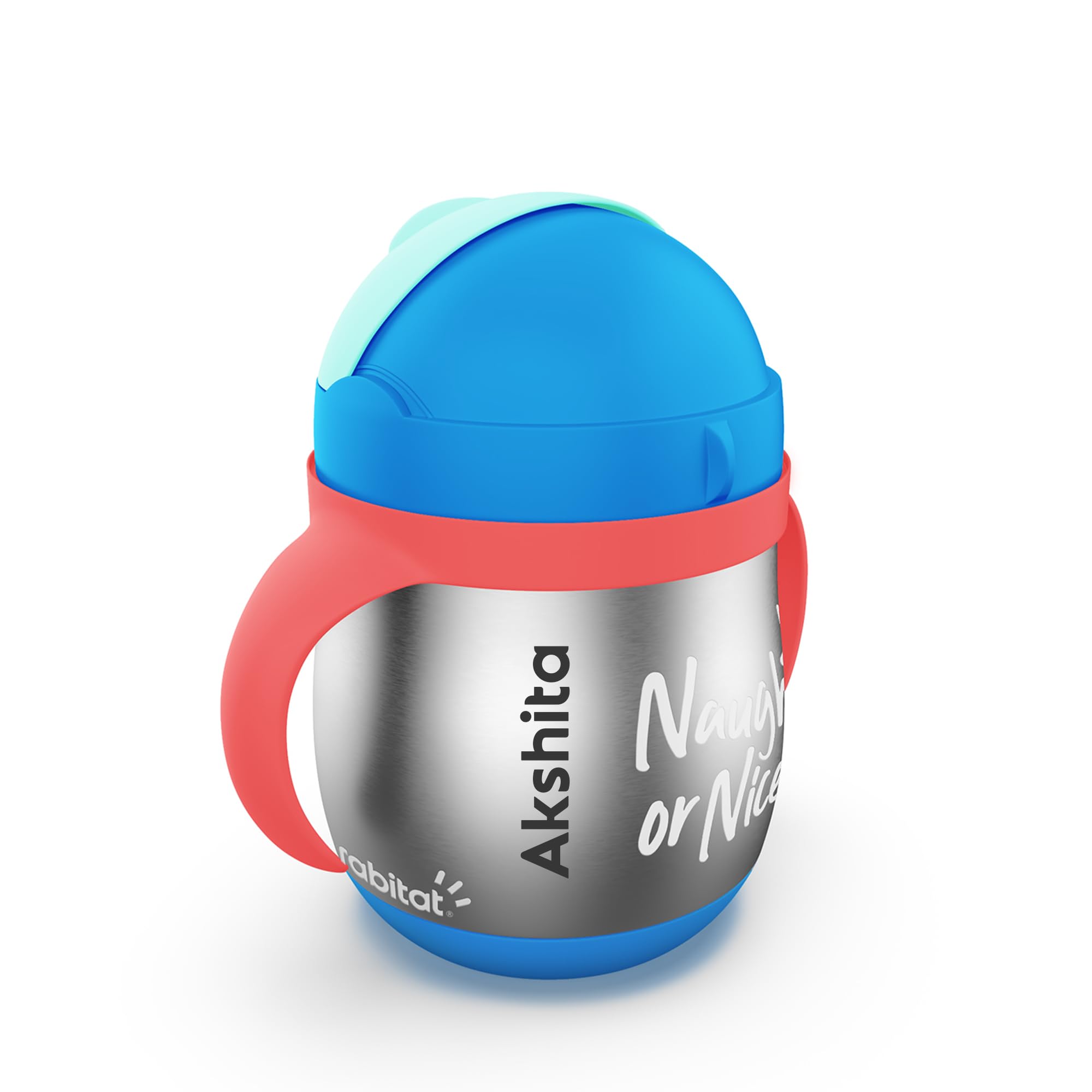 rabitat First Step Gravity Sipper Cheek Monkey - 2 Years Brand Warranty I Stainless Steel Sippy Cup for Babies/Toddlers/Kids with Weighted Straw 390 ml-image-37