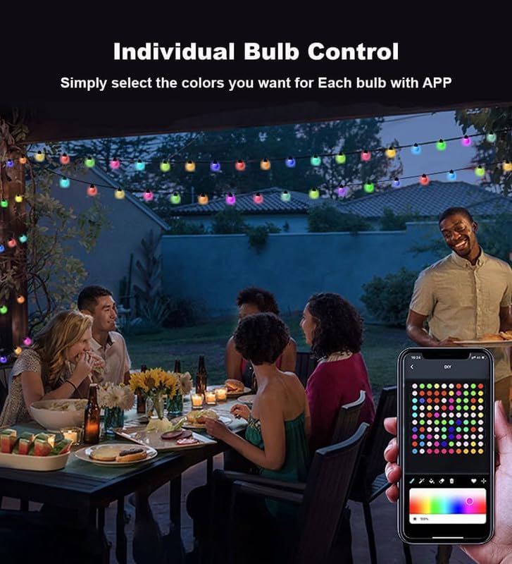 iDeal Led app showing individual bulb control