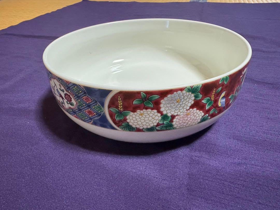 Amazon.co.jp: 有田焼 やまと窯 三ツ組盛鉢 絵変わり 花鳥 菱紋