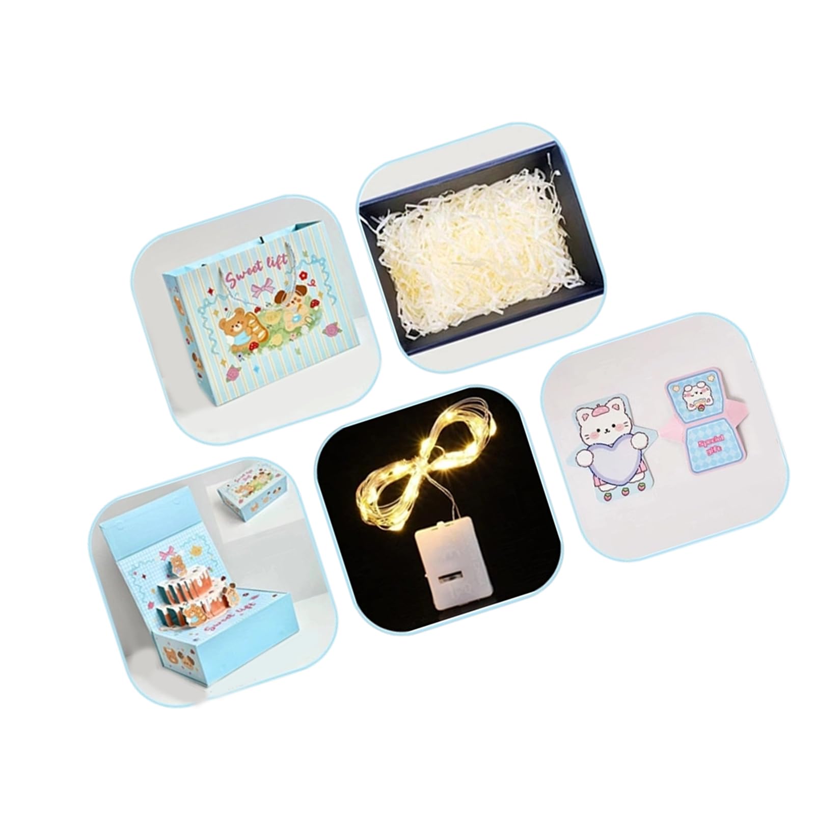 Kaeltsyn Adorable Party Treat Bags for Baby Showers Birthday Celebration Candy Chocolate Holder Container with Handheld Paper Bag Cartoon Candy Bags