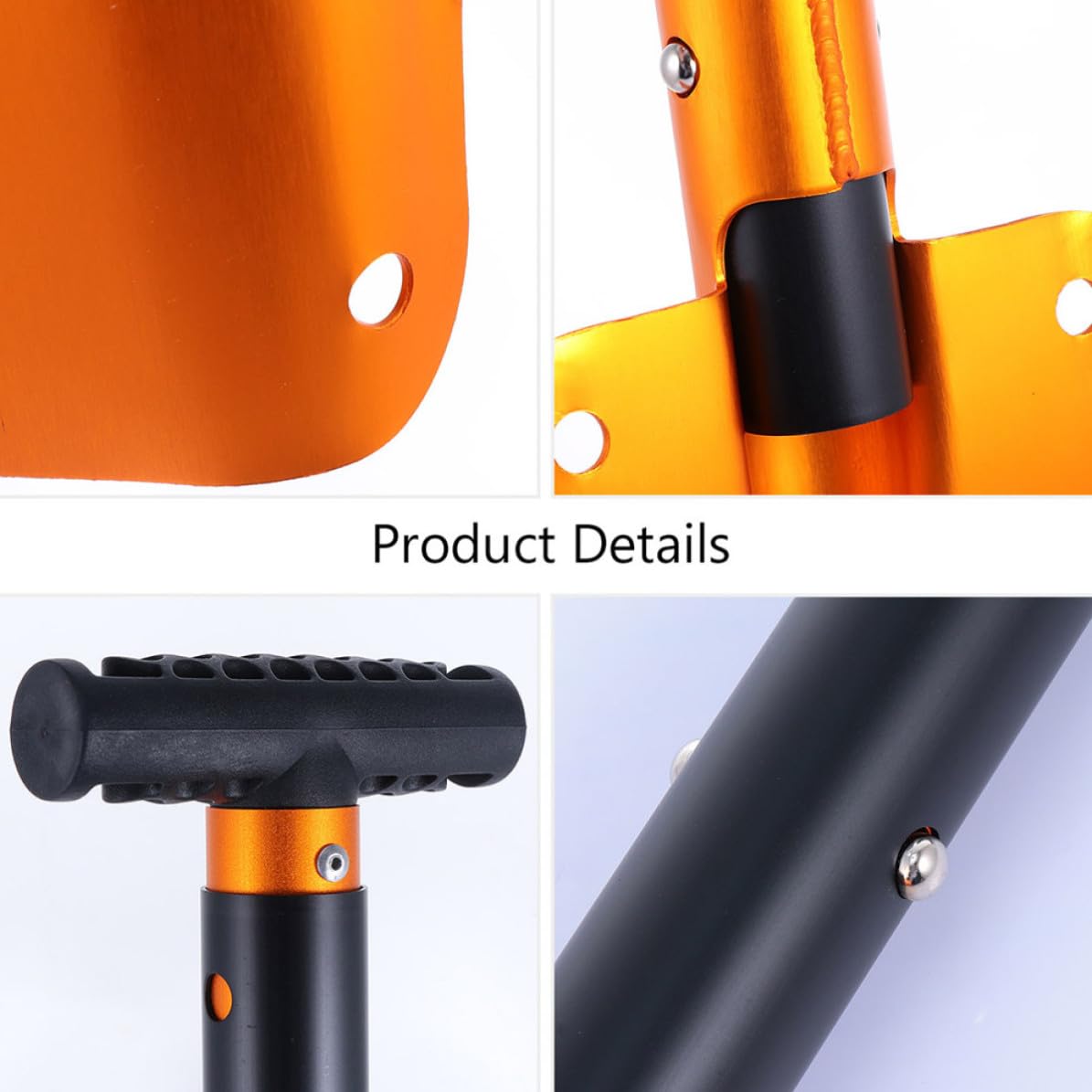 FRCOLOR Raschietto Telescopico per Auto in Lega di Alluminio Leggero e Retrattile, Pala Neve Compatta per Inverno e Periodo di Neve, per Rimuovere Ghiaccio e Neve