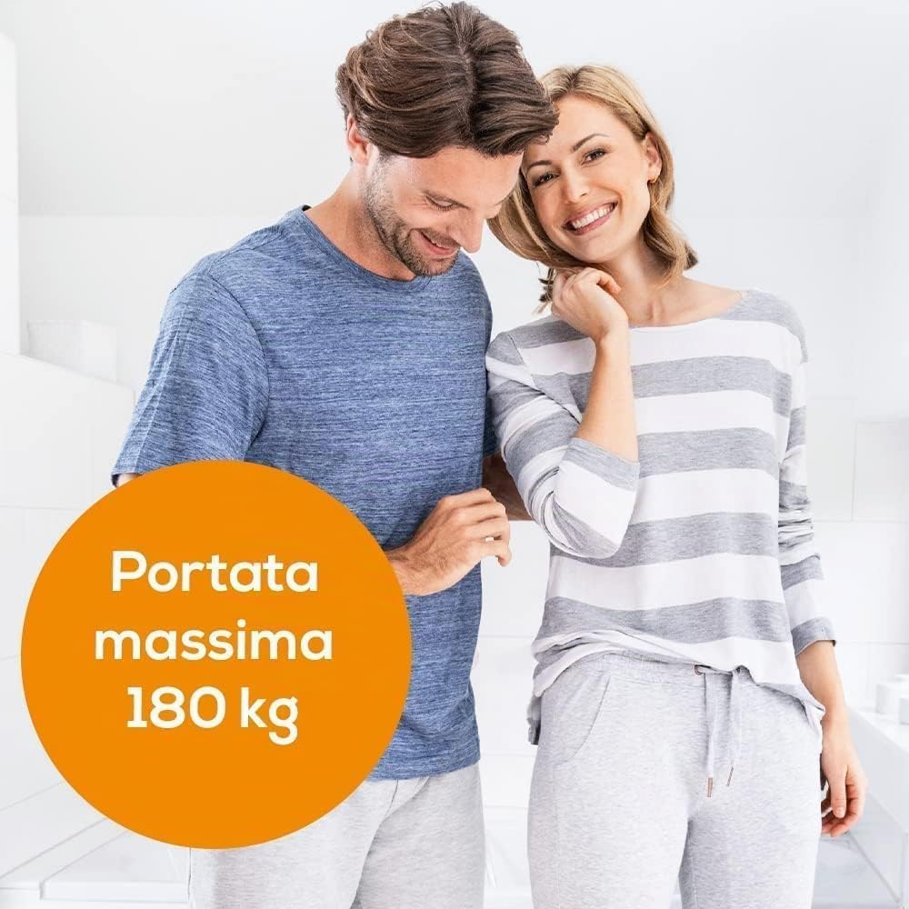 Beurer GS 235 Bilancia Pesapersone Digitale in Vetro con Superficie in Silicone Antiscivolo a Piastrella opaca e Display Magic invisibile, Spegnimento Automatico, Portata max di 180 kg, colore nero