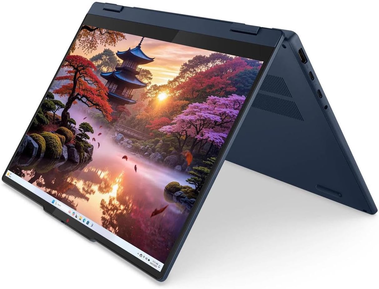 Lenovo IdeaPad 5 2-in-1 with AMD Ryzen AI 7 350 Processor, 16” WUXGA IPS Touchscreen Display, Wi-Fi 7, 16GB LPDDR5X Memory, 512GB SSD, FHD/IR Hybrid Camera, Digital Pen, Backlit KYB, and Win 11 Home