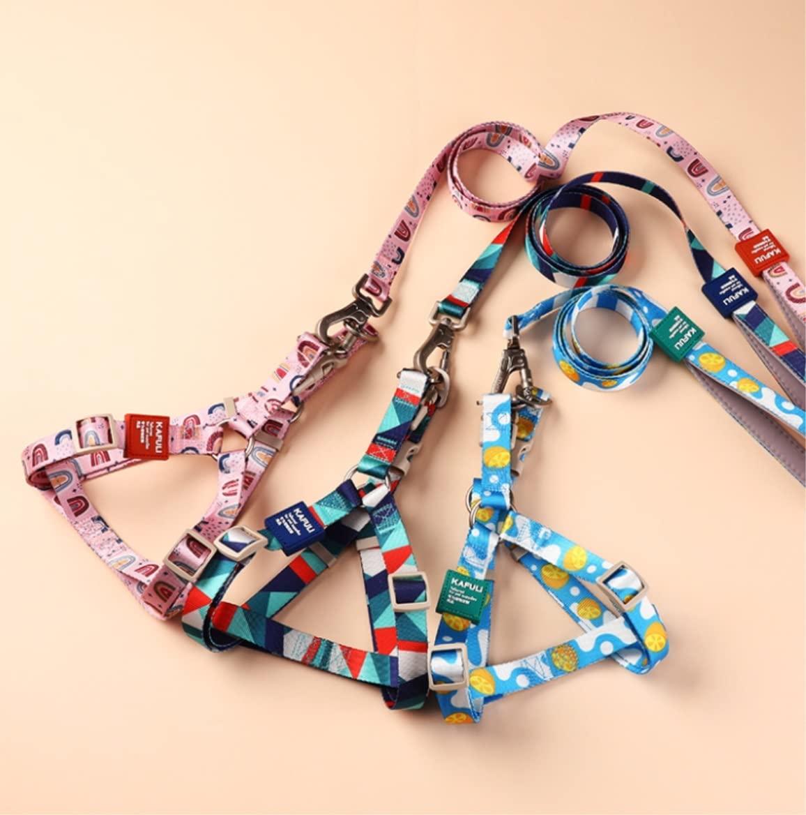 Correa Perro Correr Collar De Perro Poliéster, Conjunto Cinturón, Correa Pecho Personalizada para Mascotas, Cuerda Tracción, Arnés Seguridad Antideslizantes Reforzada(Pink,50-71cm)