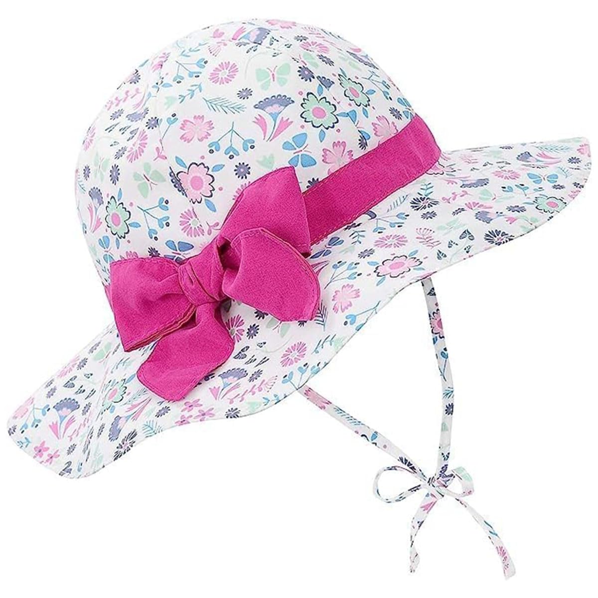 Zando Sombrero de sol unisex para bebé, sombrero de playa, gorro de bebé, protección UV, con ala ancha, para niñas y niños