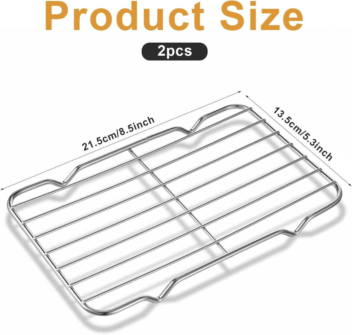 cobee1 Pc Cooling Rack For Baking, Roasting Rack Stainless Steel Wire Racks Cooling With 4 Legs, 5.3 X 8.5 Inch Rectangle Cooking Racks For Baking Cooking Roasting Oven