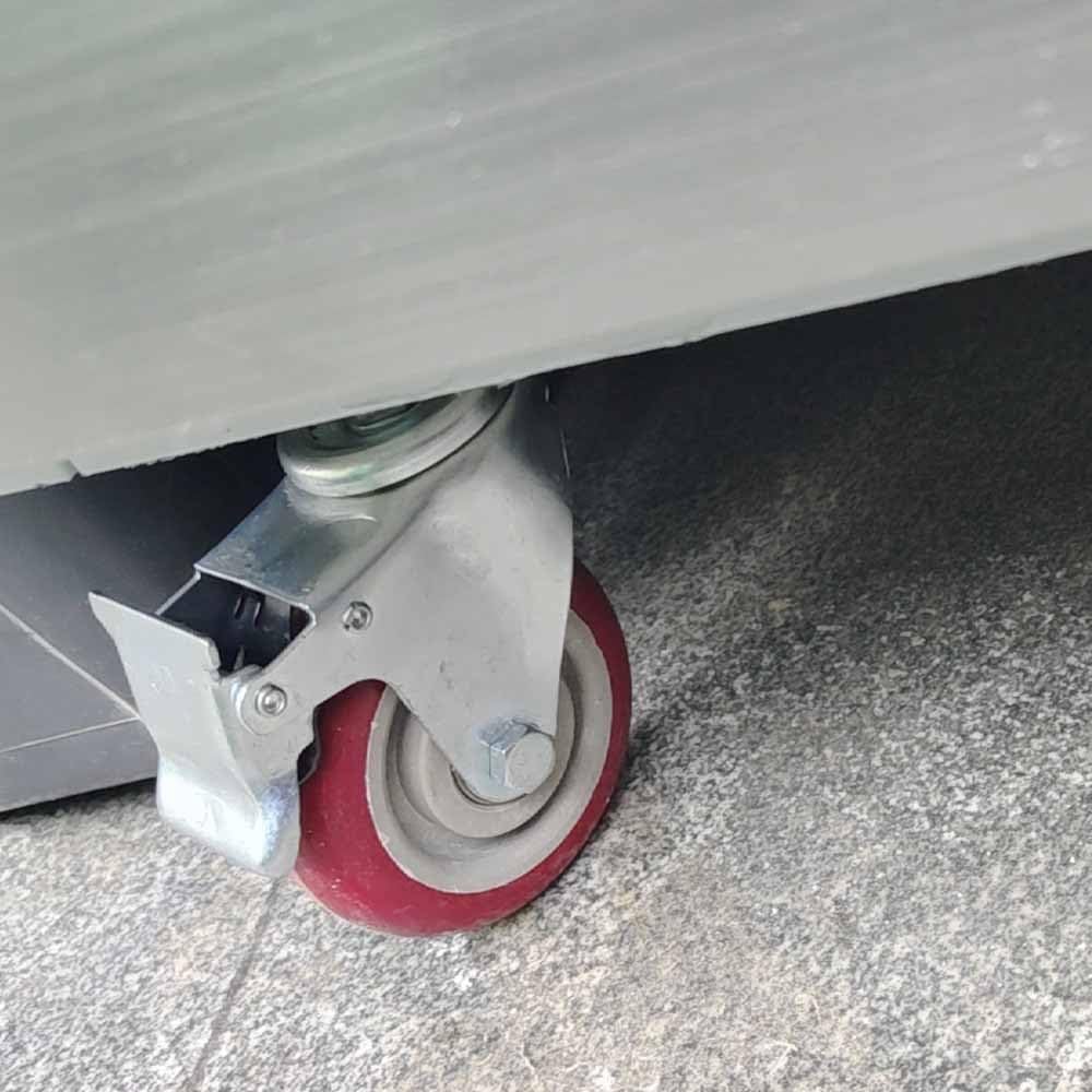 M20*30mm Industrierollen Ø 75/100/125mm Leise Lenkrollen aus PU Robuste Transportrollen mit Bremse 4er Set Apparaterollen Tragkraft 300/330/390 kg (Size : 5"/125mm)