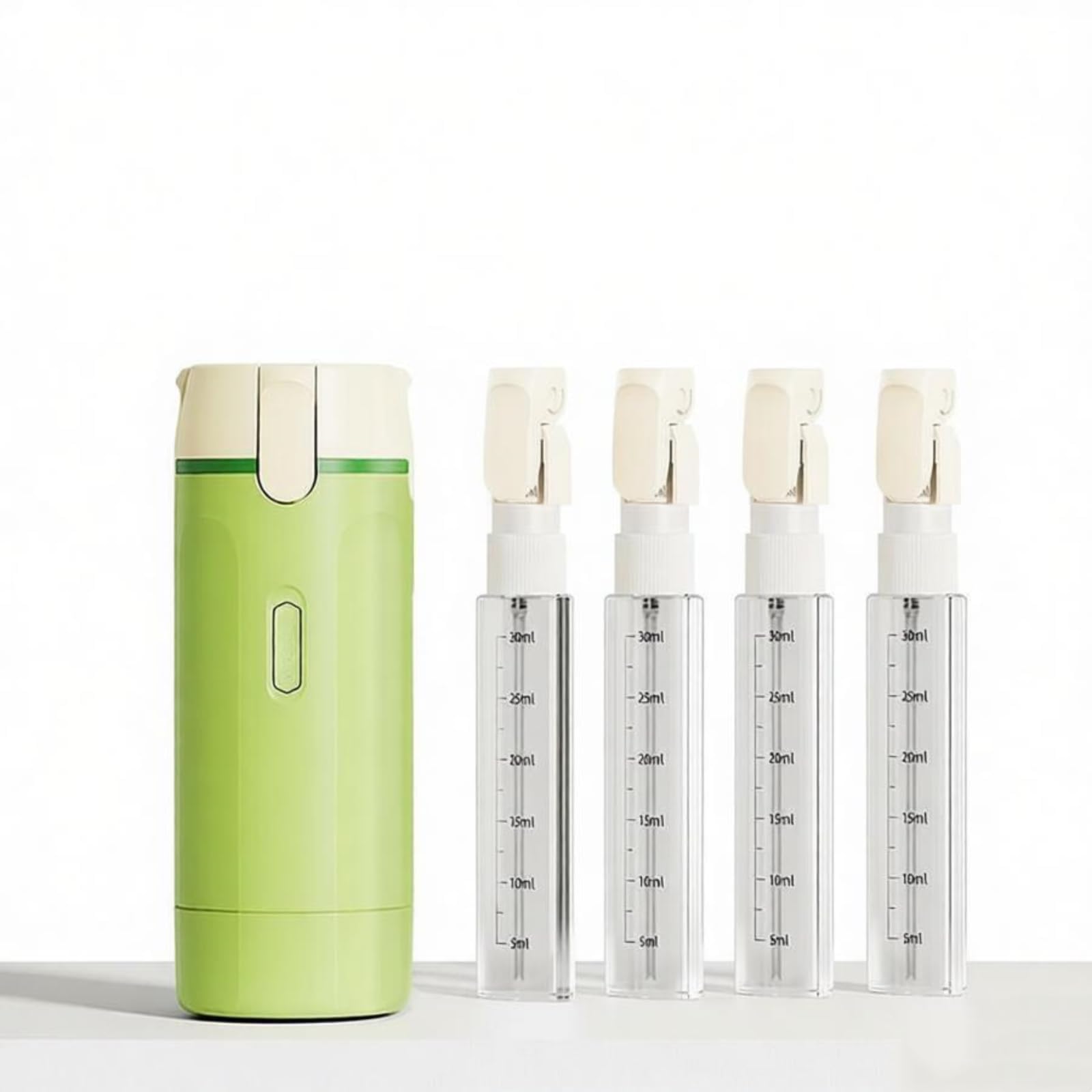 Flaconi ricaricabili da viaggio 4 in 1, 30 ml, trasparenti, dispenser per trucco, lozioni, balsamo, a prova di perdite, facili da trasportare, ideali per viaggi e uso quotidiano