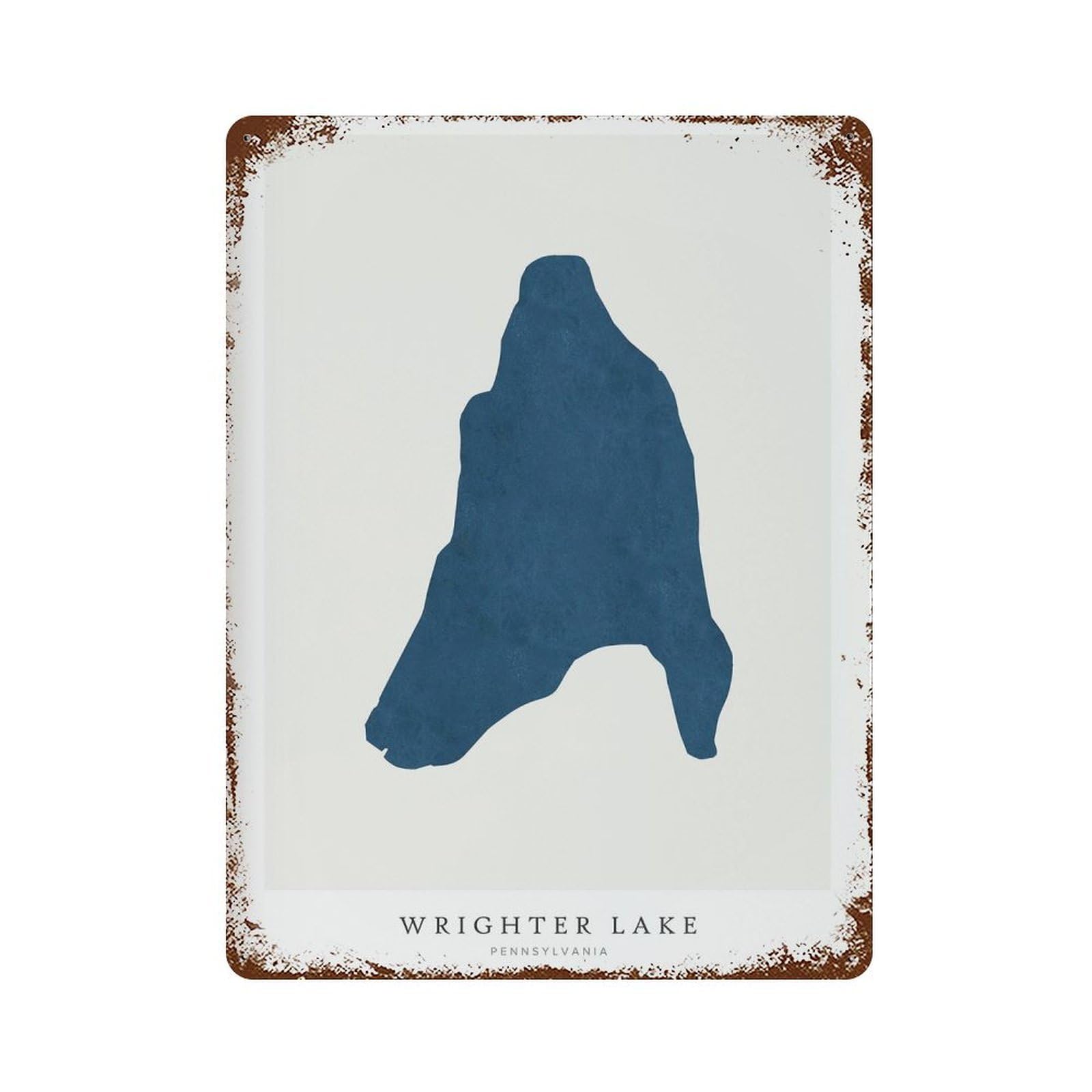 xiaoxiaoshen Wrighter Lake Gift Pennsylvania Wall Decor Art Metal Tin Poster Modern Home Decor Art Home Bar Shop Decorations Vintage Sign 40x30cm
