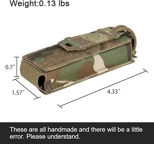 Miniatura 4 de Una sola pistola Molle Mag bolsa M1911 92F 0.354 in .40S & M titular de la revista superior abierta herramienta táctica bolsa linterna funda 500D