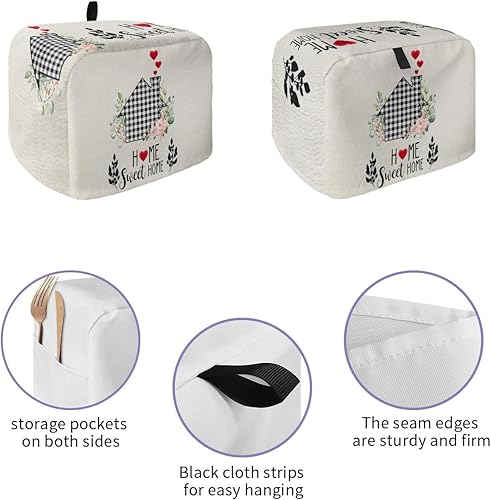 Miniatura 7 de Cubierta para tostadora de 4 rebanadas verde salvia, cubierta para electrodomésticos, tostadora, a prueba de polvo, protectores de huellas