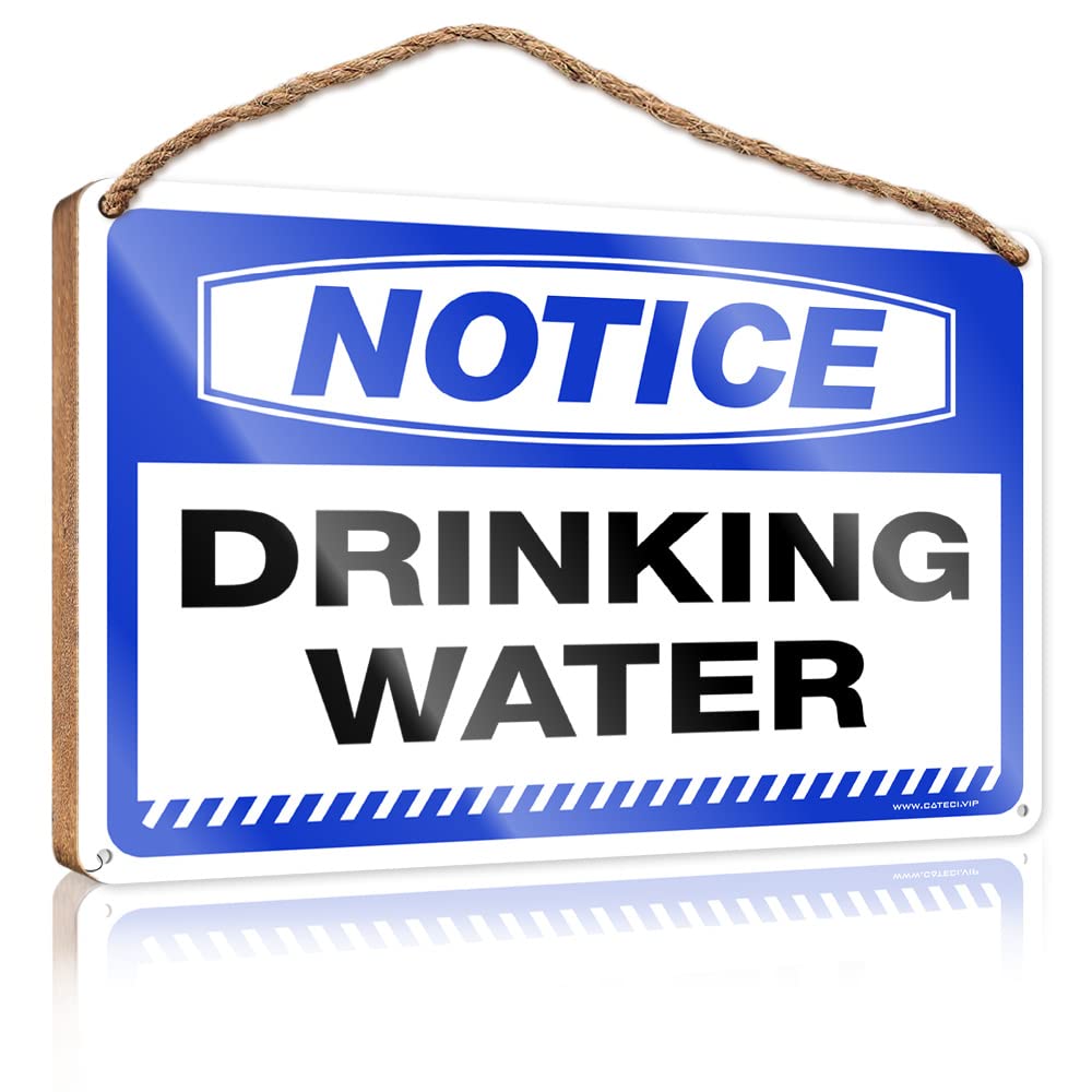 Outdoor Signs For Porch Notice Drinking Water Wooden Sign(23X35CM)