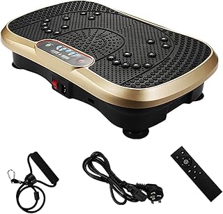 Vibration Plate Exercise Machine, Vibration Fitness Exercise Machine for Home Use, Whole Body Motion Vibration Platform for Weight Loss & Toning, With Remote Control & Balance Straps