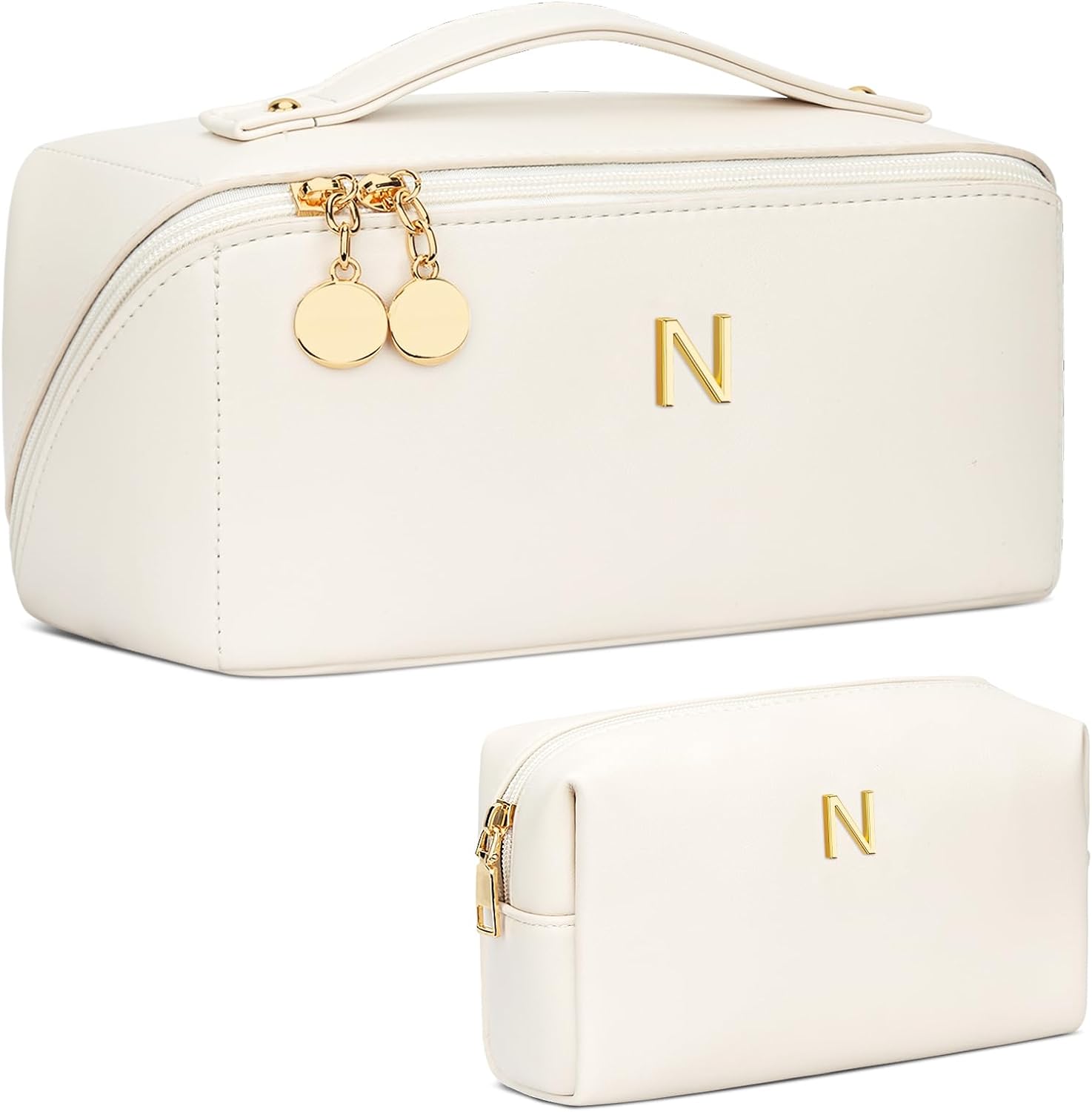 Initial Makeup Bag Personalized Gift for Women Teen Girls