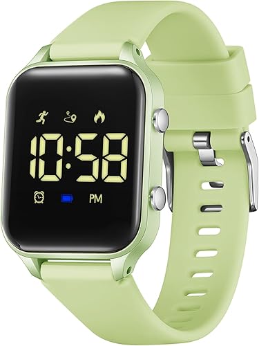 Miniatura 24 de Relojes digitales para niños y niñas, reloj deportivo con rastreador de fitness, podómetro, alarmas, cronómetro, no necesita aplicación, reloj