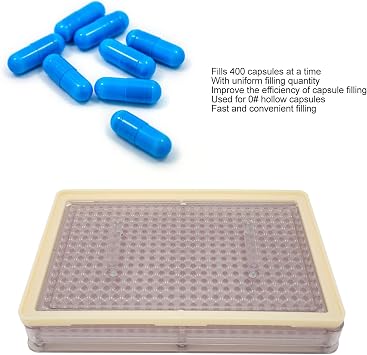 Size 0 Empty Capsule Filling Plate Capsule Filling Plate with Holes Capsule Filler Capsule Holder Empty Capsules Capsule Filling Machine Capsule Filling Aid Empty