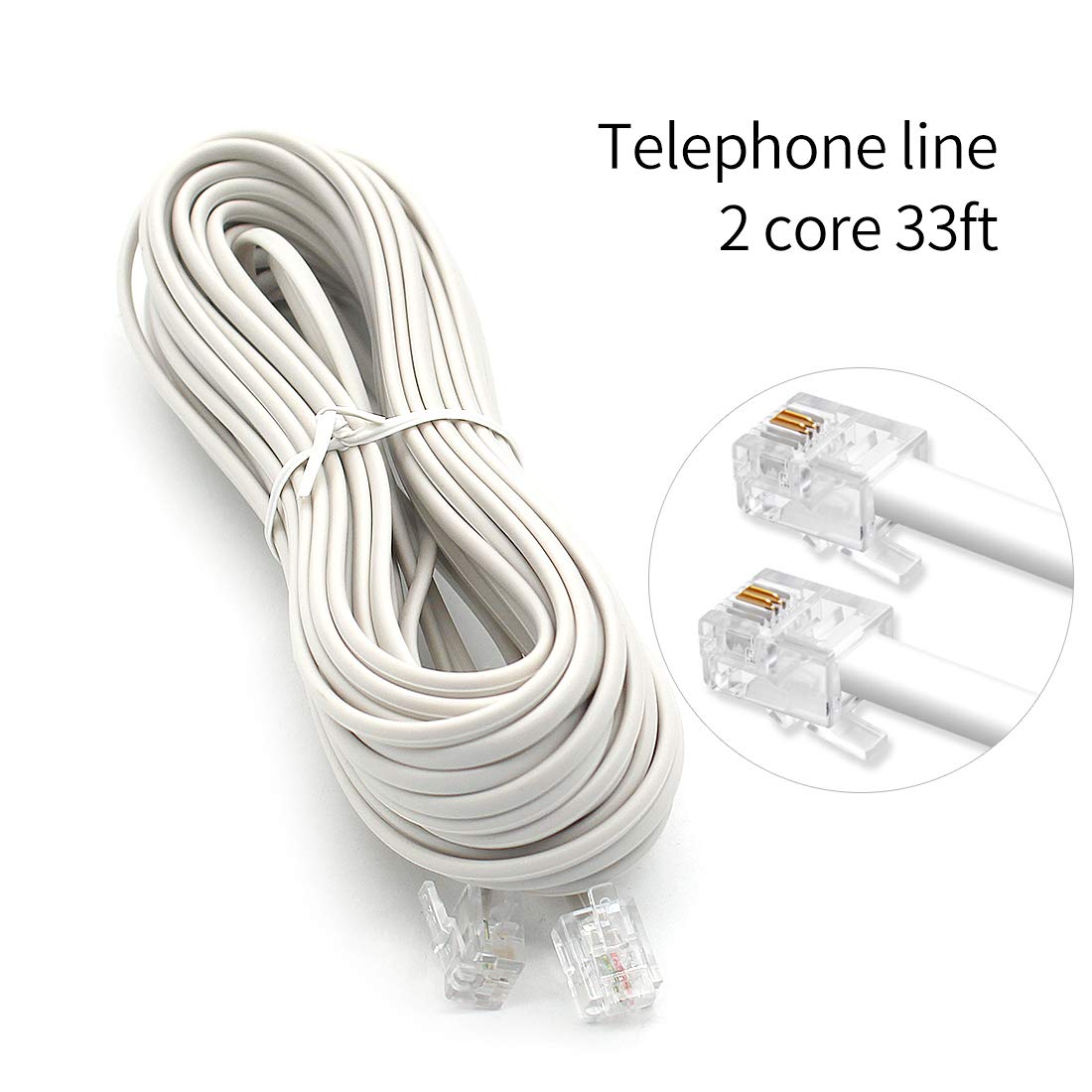 Sourcingmap 16.4 pouces Long Câble Rj11 6p2c Téléphone Téléphone Câble