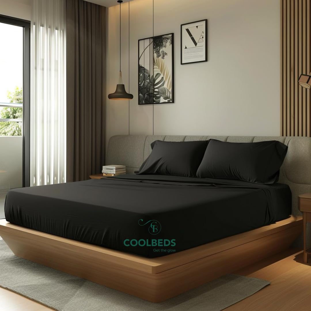 COOLBEDS Satin King Size Bedsheet with Elastic Fitted - King Size Bedsheet - King Size Bedsheet with 2 Pillow Covers - Satin Bedsheet - Elastic Bedsheet - 400 Thread Count - 203 x 183 cms (Rose Gold) (B0CY2Q1K2C) Amazon Price History, Amazon Price Tracker