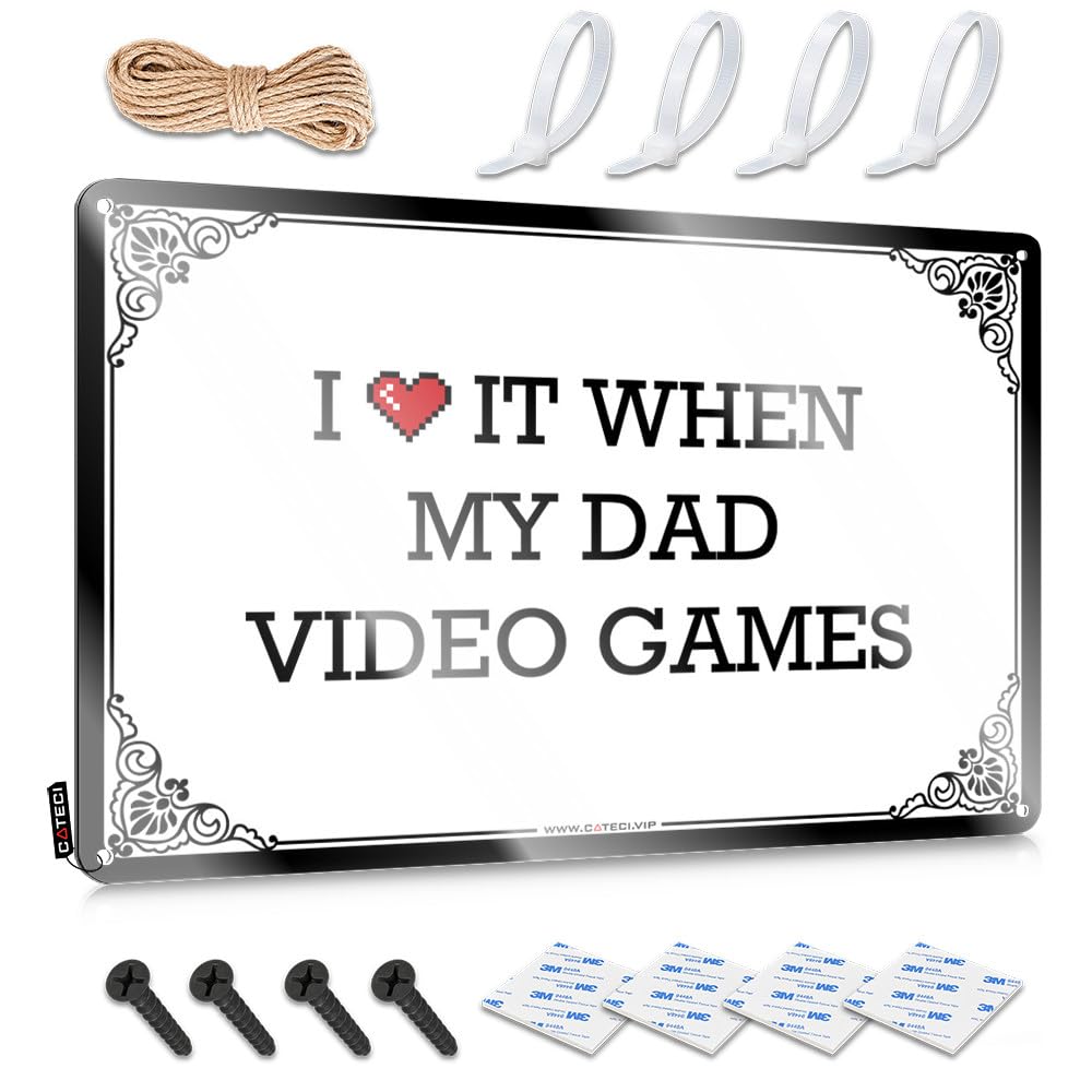 Plaque Designer Classy I Love It When My Dad Video Games For Cottage - Balcony Decor Customizable(20X30CM)