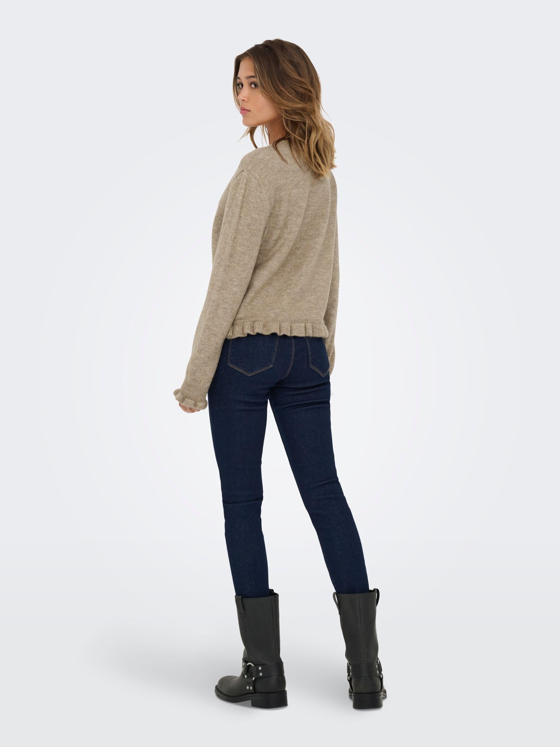 JDY Damen Jdyletty L/S On Frill Cardigan KNT Noos Jdyletty L/S On Frill Cardigan KNT Noos (1er Pack) | Cardigan