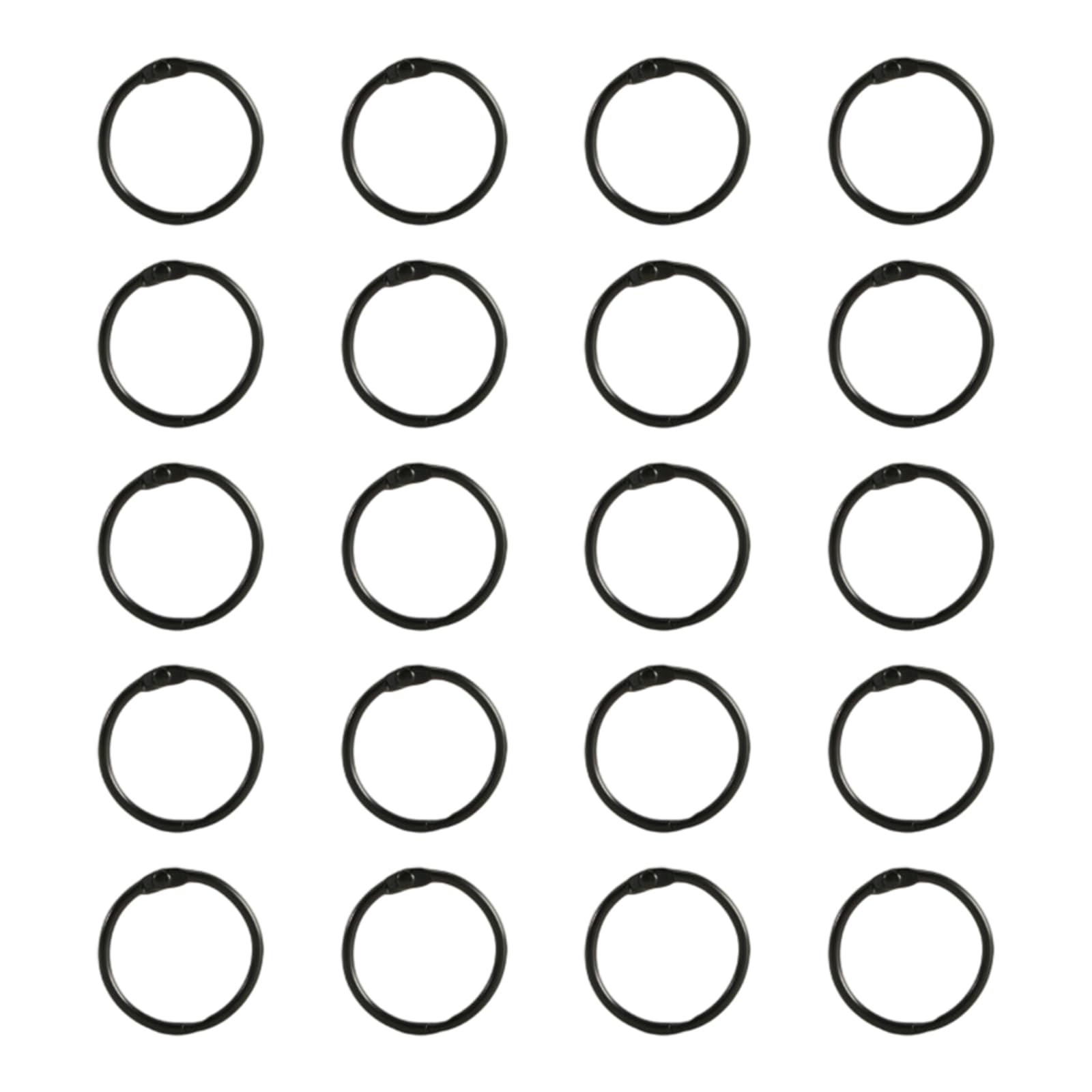 Xjdzineq 20 Pcs Metal Binder Rings 25mm Bookbinding Book for Organizing Paper Cards Scrapbooks