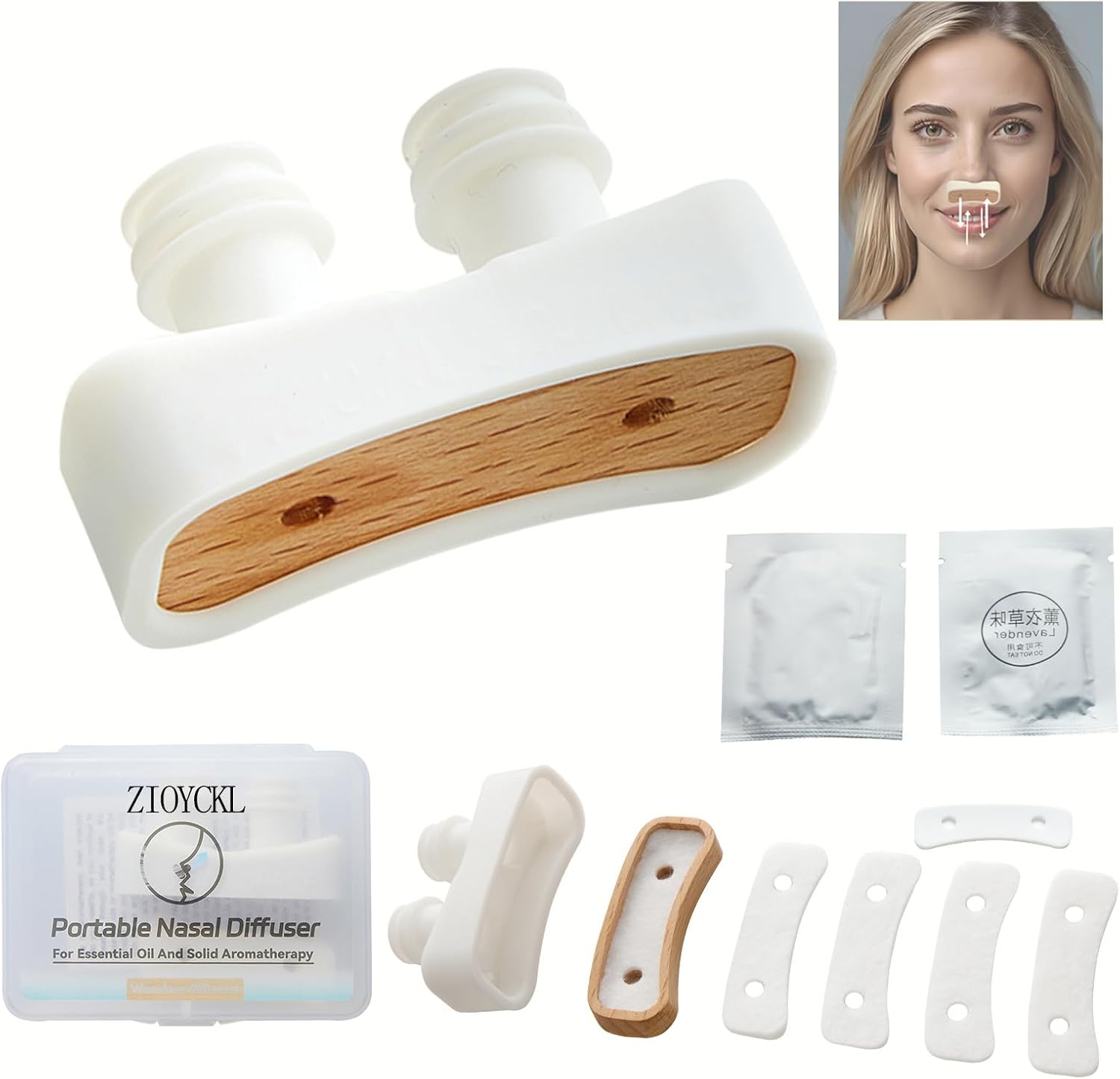 Nasal Inhaler Stick Aromatherapy Nasal Inhaler Tubes for Essential Oils,for Daily Relaxation, Stress Relief, Therapeutic No-Mess Aromatherapy,Pure and Natural,Reusable Essential Oil Nasal Inhaler