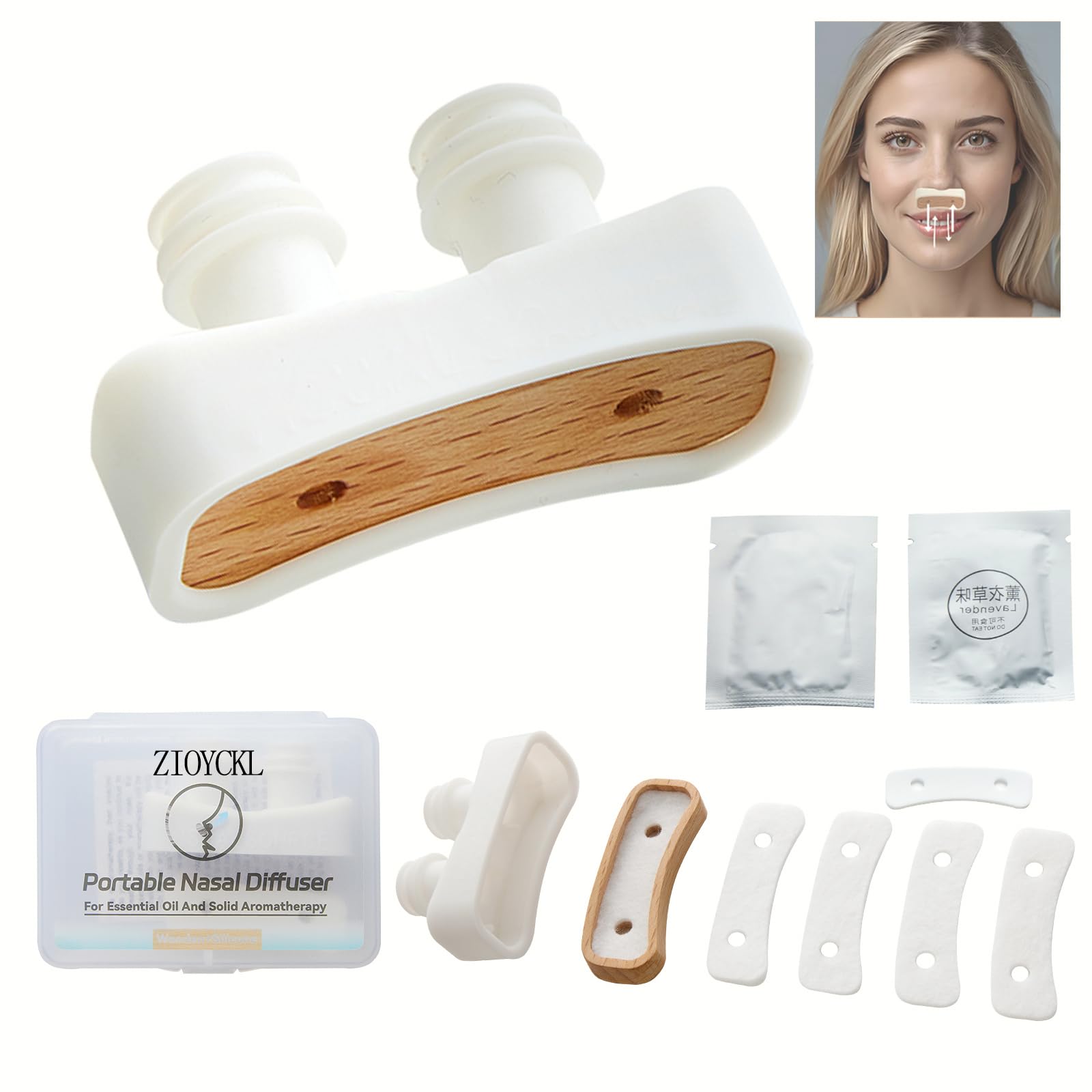 Nasal Inhaler Stick Aromatherapy Nasal Inhaler Tubes for Essential Oils,for Daily Relaxation, Stress Relief, Therapeutic No-Mess Aromatherapy,Pure and Natural,Reusable Essential Oil Nasal Inhaler