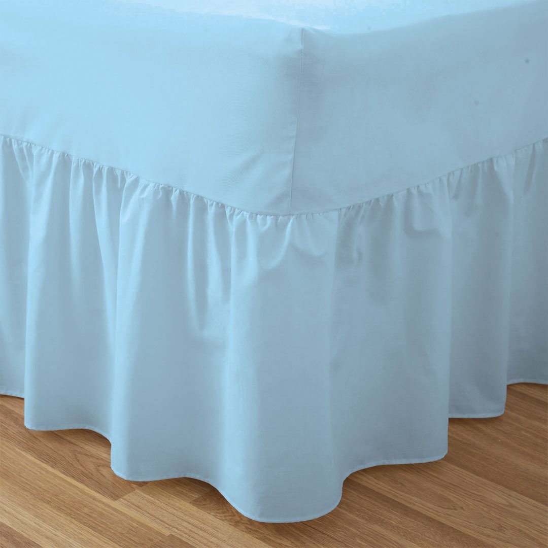 Sleepynights Blue Egyptian Cotton Hotel Quality Valance Sheet Sky - Superking Bed Size