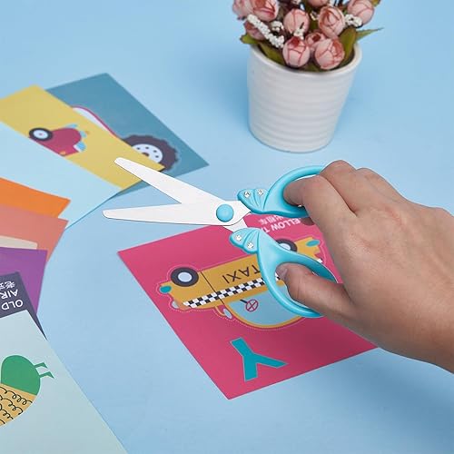 Miniatura 6 de Tijeras de seguridad para niños, punta roma, edades 4-8, juego de colores 2