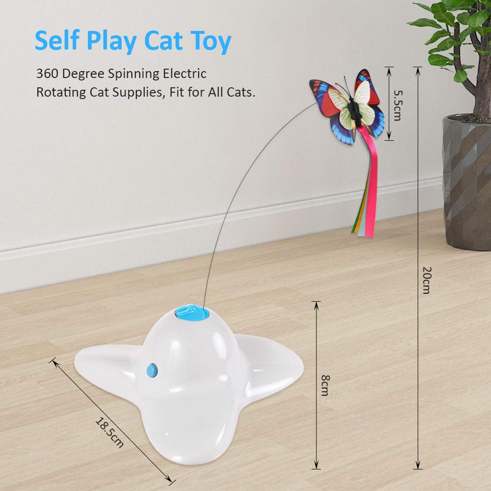 zenes funny cat toy butterfly