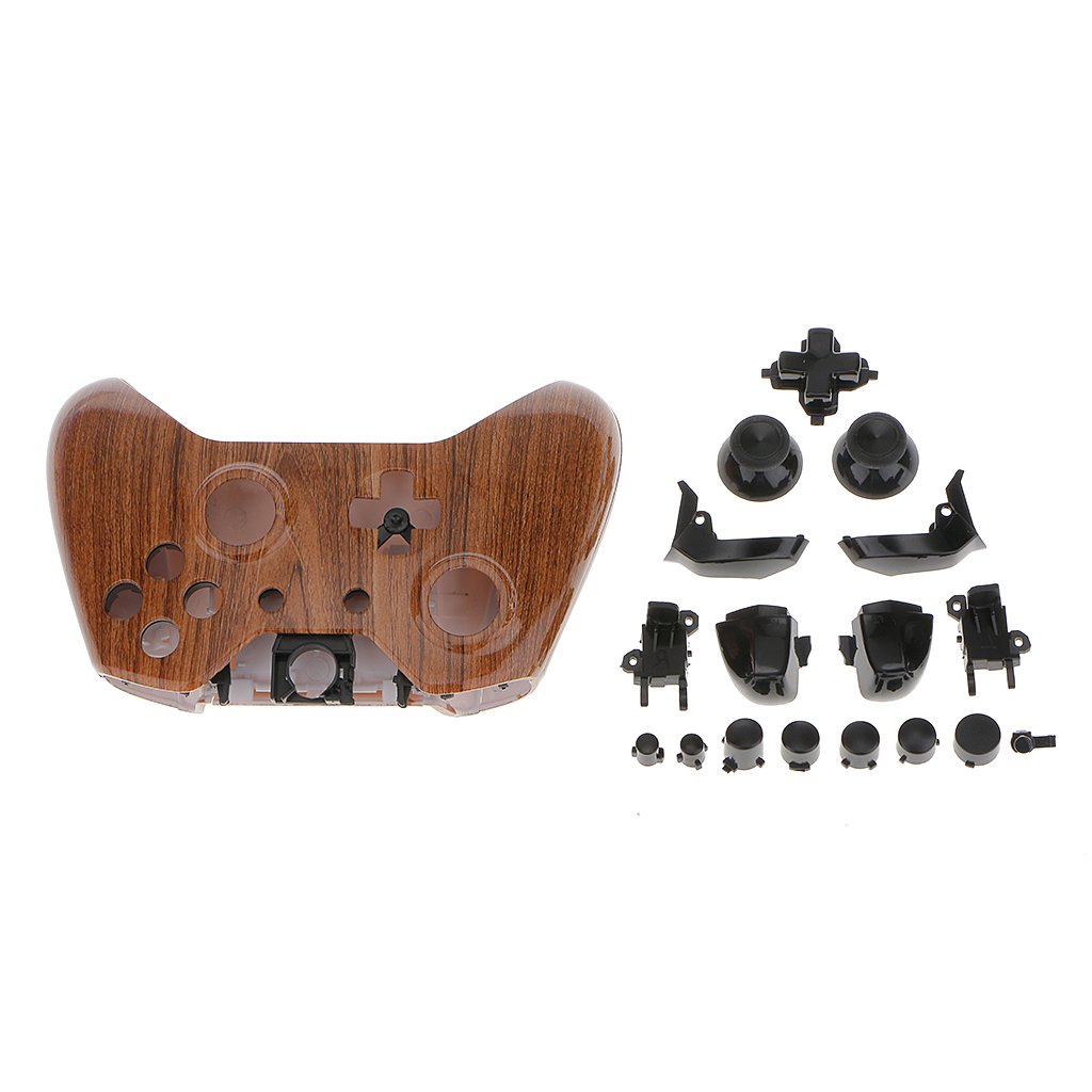 Full Housing Shell Case Replacement Kits for Xbox One Controller Wood Grain