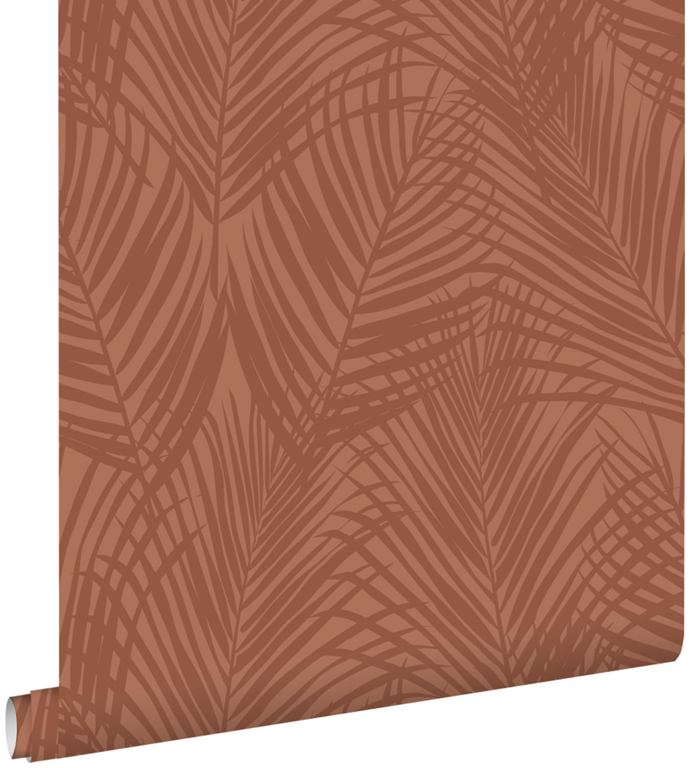 papier peint feuilles de palmier terracotta 53 cm x 10.05 m - ESTAhome