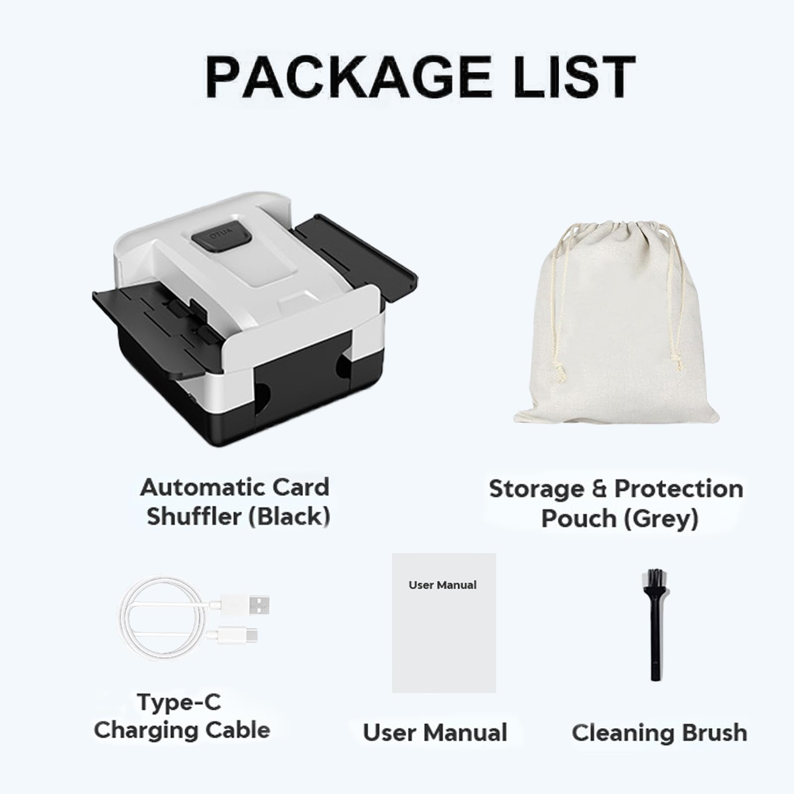 Mélangeur automatique de cartes, mélangeur de cartes rechargeable pour 1 à 2 plateaux, mélangeur portable idéal pour les jeux de cartes, parfait pour les soirées de jeux à la maison, les