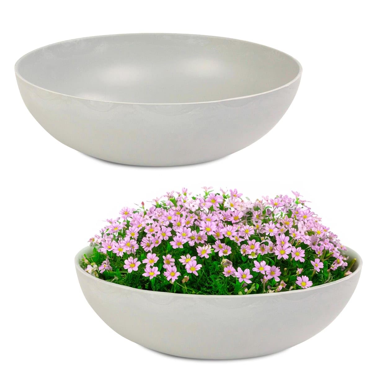 Cache-pot En Céramique Vert Mosaïc Diamètre 16 Cm Motif Fleurs