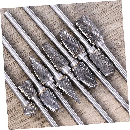 Juego de fresas rotativas de acero tungsteno 3mm Carburo 6mm miniatura 5