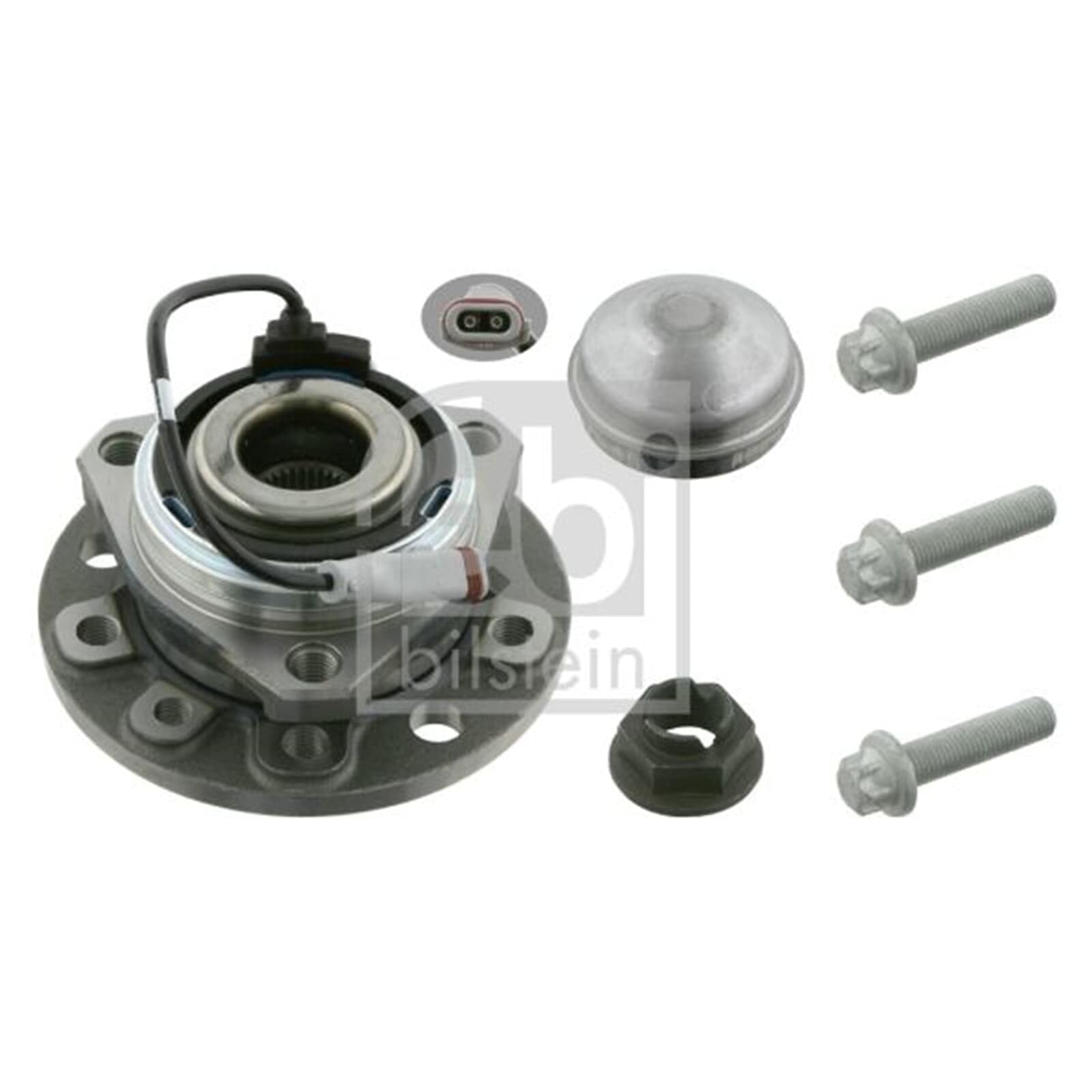 febi bilstein 27386 Radlagersatz mit Radnabe und Anbaumaterial, 1 Stück