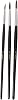 Pro Art Brush White Bristle Utility 3pc