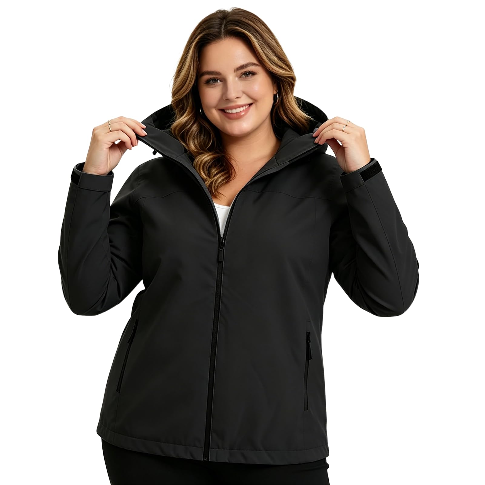 Veste Imperméable Femme Coupe Vent Femme Impermeable Veste de pluie avec capuche pour le cyclisme, la randonnée et l'escalade