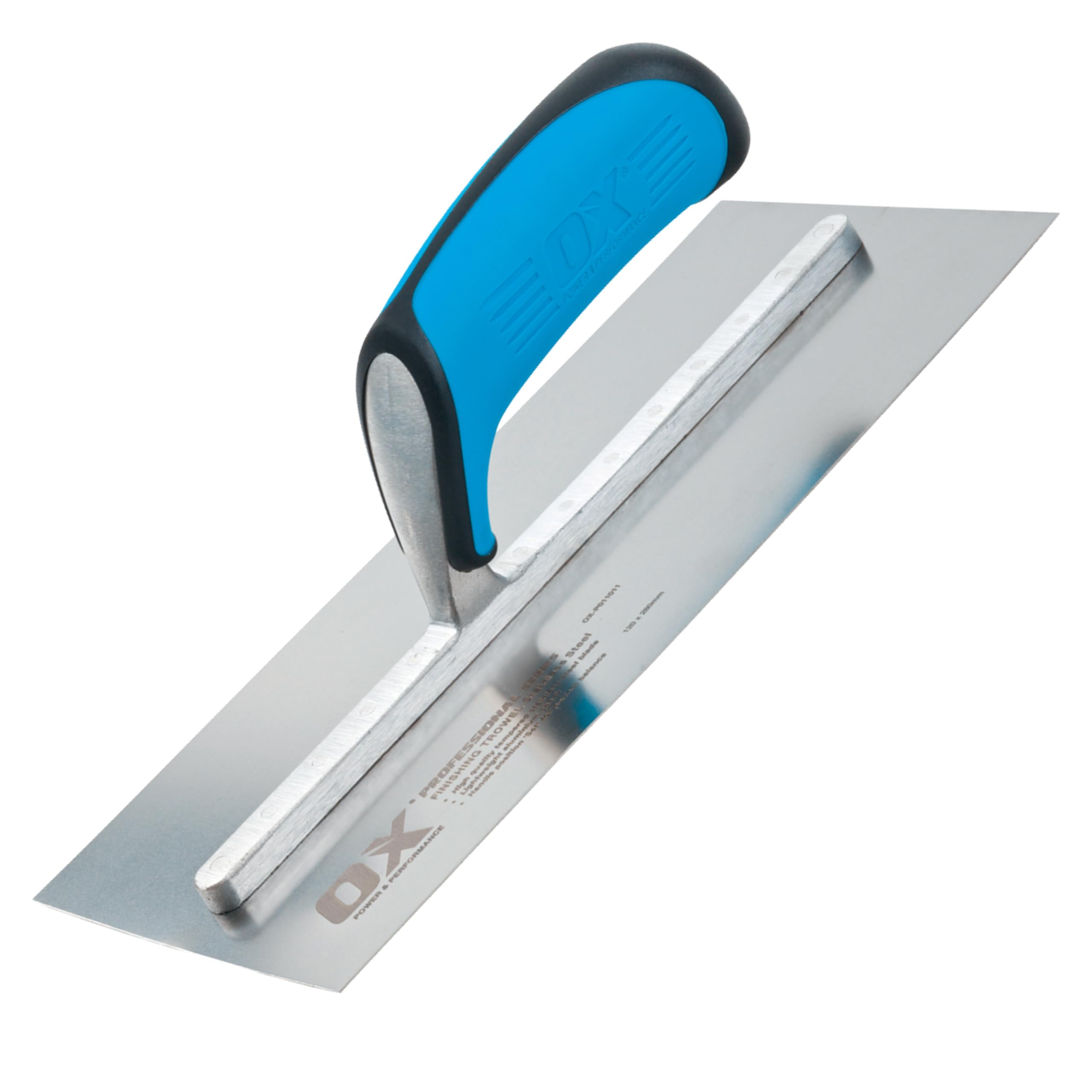 Ox Pro Stainless Steel Plasterers Trowel 11" In Blue Aluminium