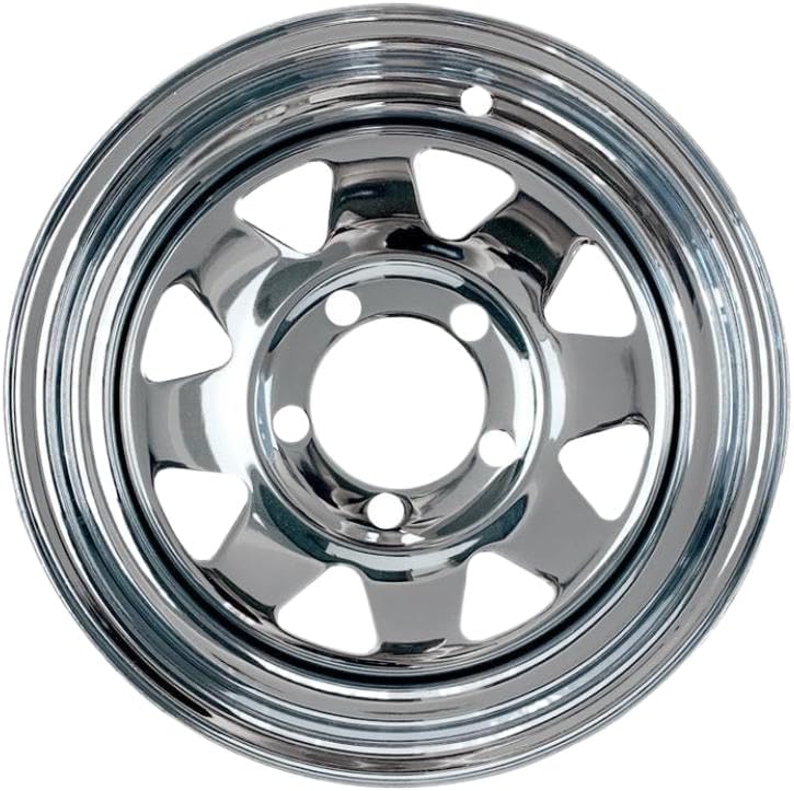 12 Inch X 4.5J Chromed Spoke Trailer Rim 5-114.3 Bolt Pattern Compatible with Caravan Boat RV