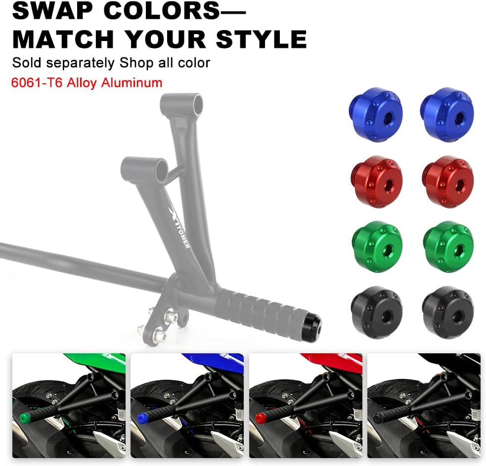 Xitomer Subcage Compatible with ZX-4RR & ZX4R 2023 2024 2025 ZX 4R Footrests Subcage Motorcycle Passenger Peg Guard Peg Support Stunt Step plate Stunt Protection