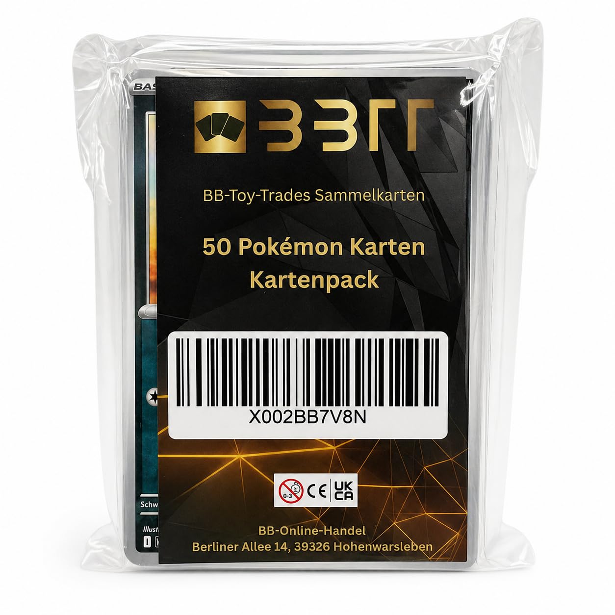 50 Pokemon Cards + Rare GX EX or V Card Starter Pack with Trainers & Energy 